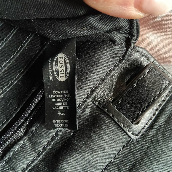 Leather leopard clutch with faux fur - Picture 9 of 10